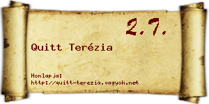 Quitt Terézia névjegykártya
